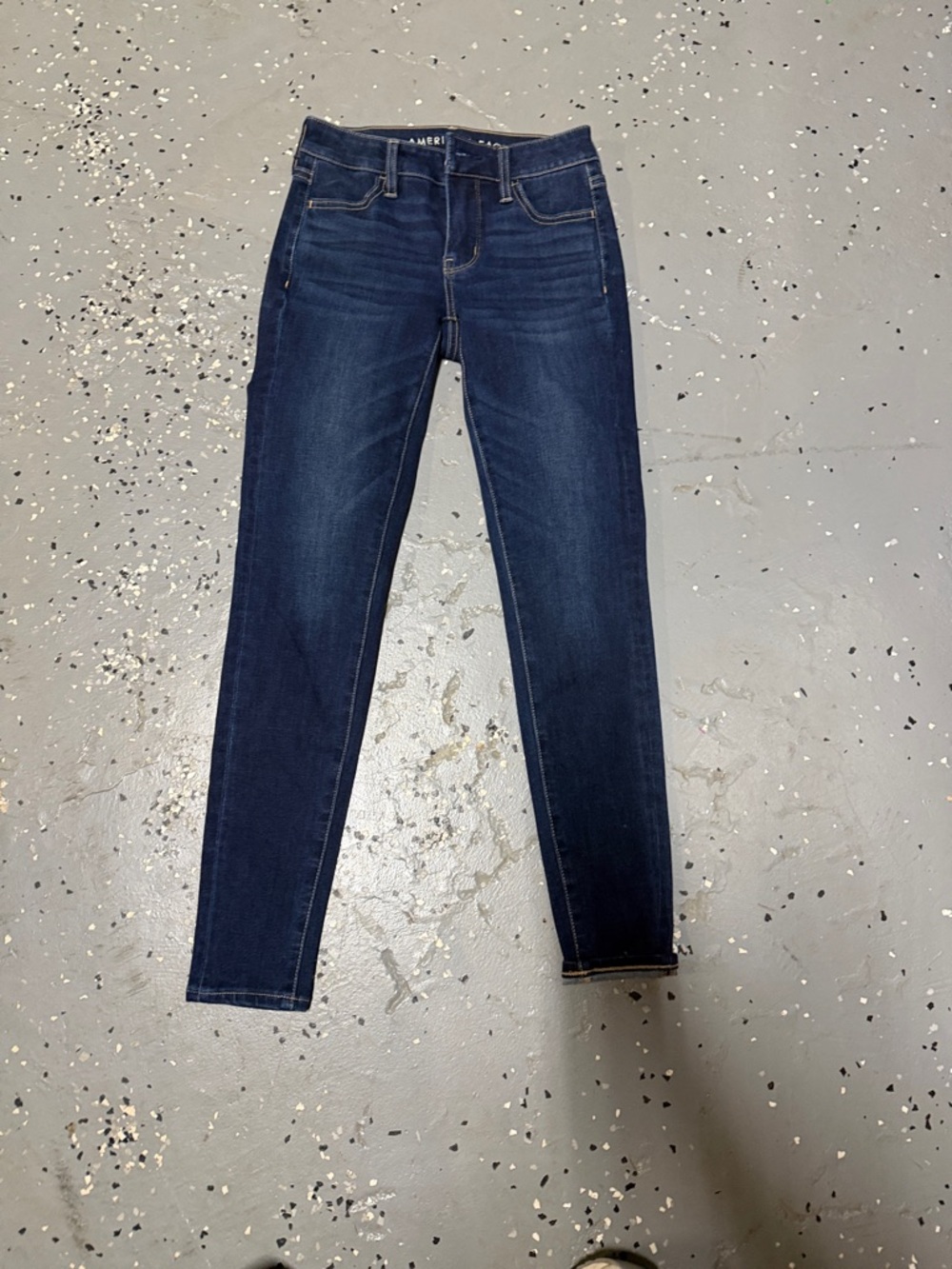 American Eagle Outfitters Dark Indigo High-Rise Skinny Jeans